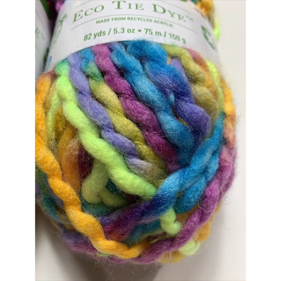 Loops & Threads Yarn Eco Tie Dye "Catch Some Rays" - 5.2 oz - Lot of 2 - Picture 2 of 6